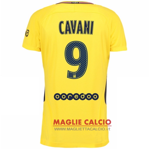 nuova maglietta paris saint germain 2017-2018 cavani 9 seconda